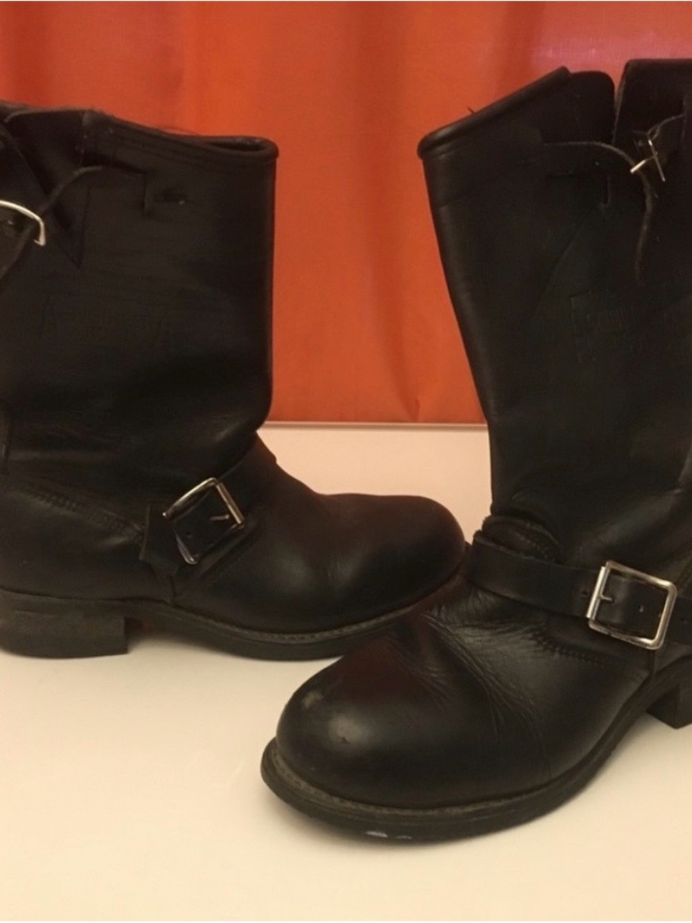 Vintage 90’s Carolina Classic Black Leather Moto Boots Women’s 7/Men’s 5 - Picture 3 of 8